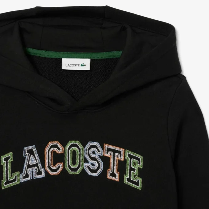 Fleece-Hoodie mit Stickerei