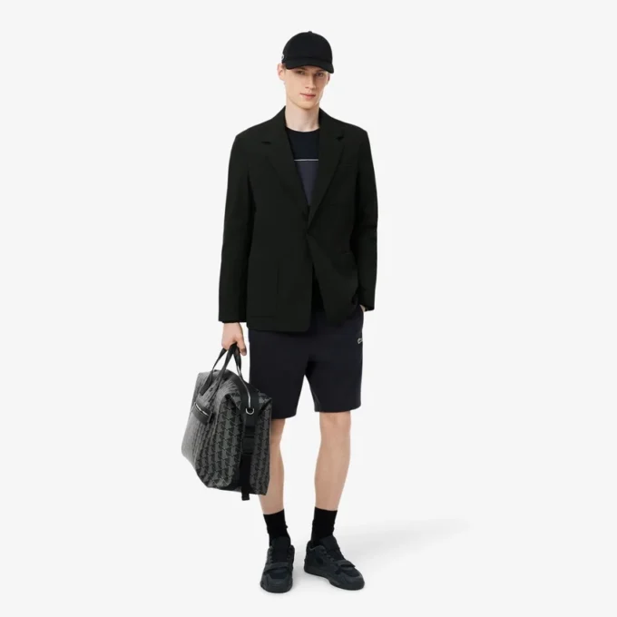 Fleece-Shorts mit Colorblock-Design in Regular-Fit
