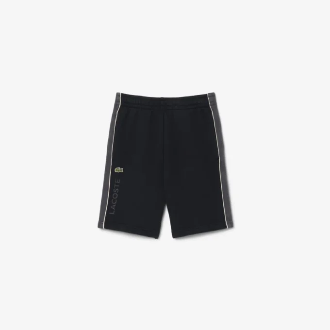 Fleece-Shorts mit Farbblock-Design
