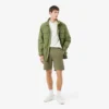 Fleece-Shorts mit Logo-Streifen in regulärer Passform