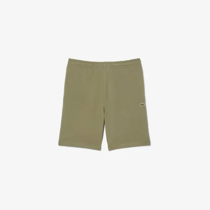 Fleece-Shorts mit Logo-Streifen in regulärer Passform