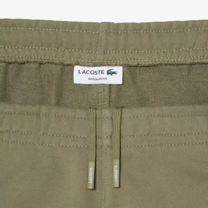 Fleece-Shorts mit Logo-Streifen in regulärer Passform