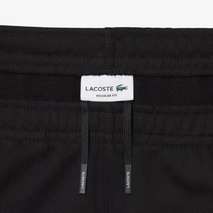 Fleece-Shorts mit Logo-Streifen in regulärer Passform