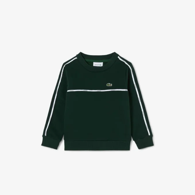 Fleece-Sweatshirt für Jungen mit Logo-Streifen