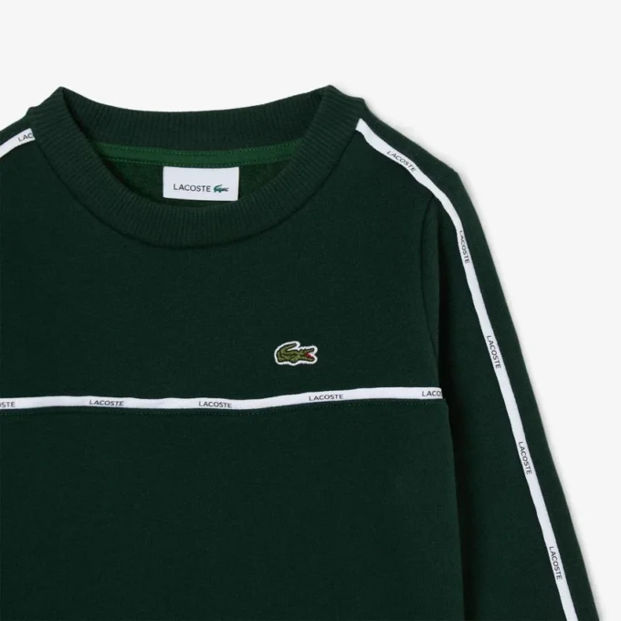 Fleece-Sweatshirt für Jungen mit Logo-Streifen