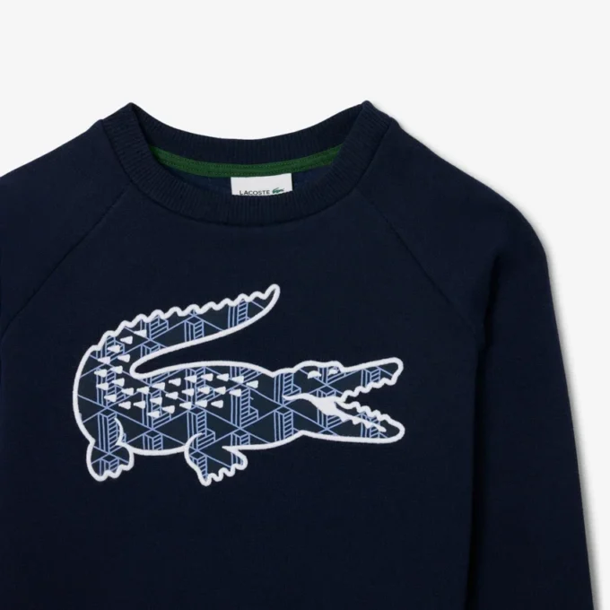 Fleece-Sweatshirt für Jungen mit Monogramm-Print