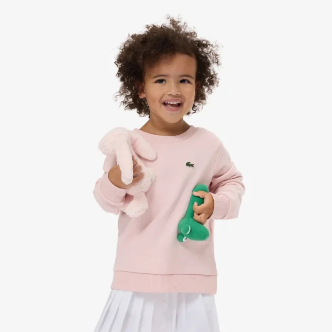 Fleece-Sweatshirt mit Rundhalsausschnitt für Kinder