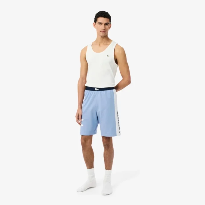 Gerad geschnittene Fleece-Loungewear-Shorts