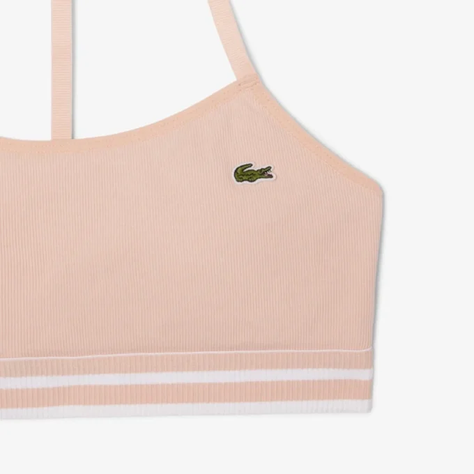 Gerippter Baumwoll-Bralette