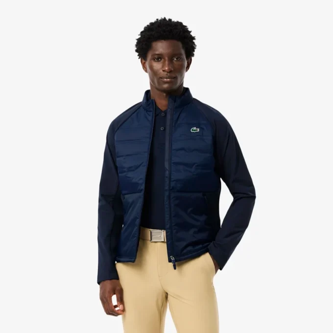 Gesteppte Golfjacke mit Stehkragen für Herren