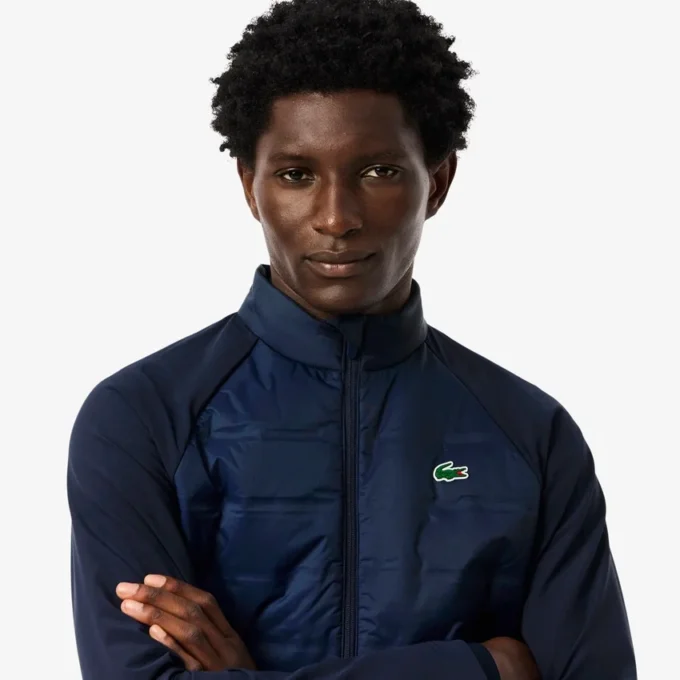 Gesteppte Golfjacke mit Stehkragen für Herren