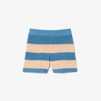 Gestreifte Mesh-Strick-Shorts