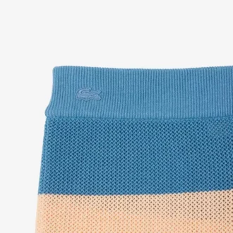 Gestreifte Mesh-Strick-Shorts