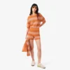Gestreifte Mesh-Strick-Shorts