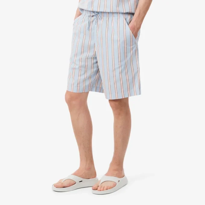 Gestreifte Shorts aus Baumwollpopeline