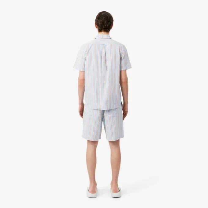Gestreifte Shorts aus Baumwollpopeline