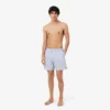 Gestreifte, strukturierte Retroshorts in mittlerer Länge für Herren