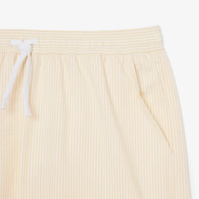 Gestreifte, strukturierte Retroshorts in mittlerer Länge für Herren