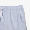 Gestreifte, strukturierte Retroshorts in mittlerer Länge für Herren