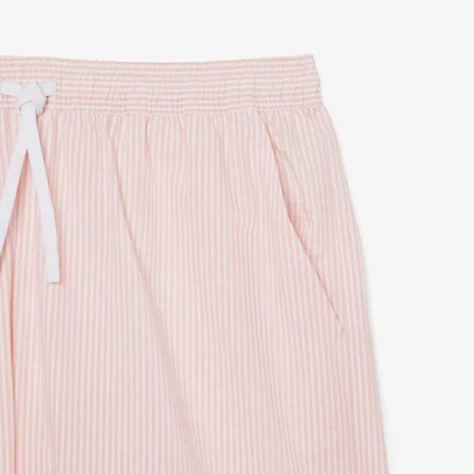 Gestreifte, strukturierte Retroshorts in mittlerer Länge für Herren