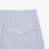 Gestreifte, strukturierte Retroshorts in mittlerer Länge für Herren