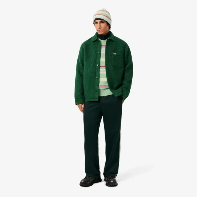 Gestreifter Alpaka-Wollpullover für Herren