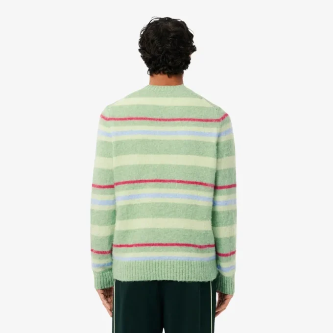 Gestreifter Alpaka-Wollpullover für Herren