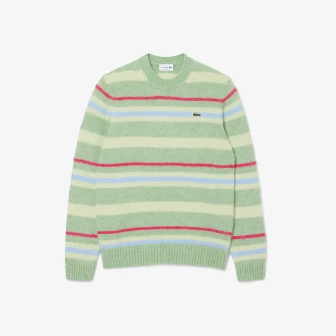 Gestreifter Alpaka-Wollpullover für Herren