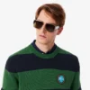 Gestreifter Baumwoll-Jersey-Pullover für Herren