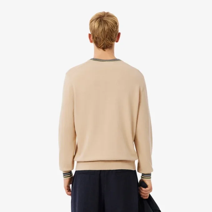 Gestreifter Baumwoll-Jersey-Pullover für Herren