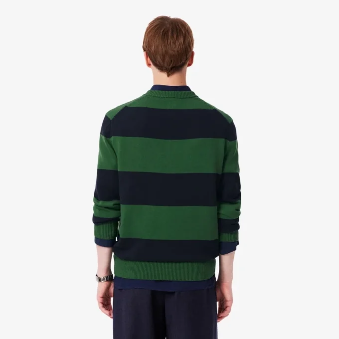 Gestreifter Baumwoll-Jersey-Pullover für Herren