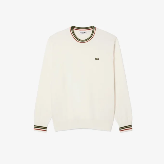 Gestreifter Baumwoll-Jersey-Pullover für Herren