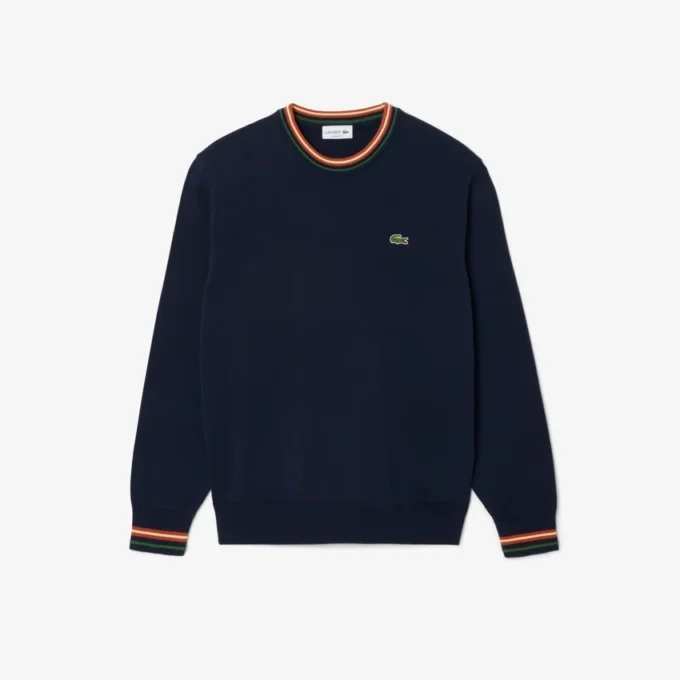Gestreifter Baumwoll-Jersey-Pullover für Herren