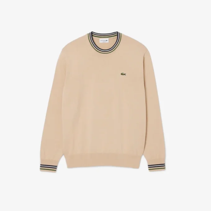 Gestreifter Baumwoll-Jersey-Pullover für Herren