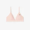 Gestreifter Baumwoll-Triangel-Bralette