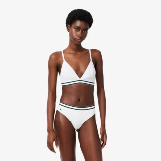 Gestreifter Baumwoll-Triangel-Bralette