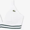 Gestreifter Baumwoll-Triangel-Bralette