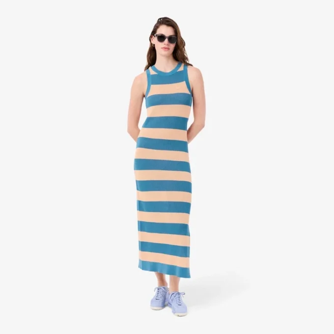 Gestreiftes Baumwollkleid