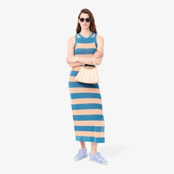 Gestreiftes Baumwollkleid