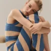 Gestreiftes Baumwollkleid