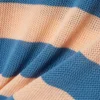 Gestreiftes Poloshirt aus Mesh-Strick