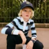 Jungen-Kappe aus besticktem Baumwolltwill