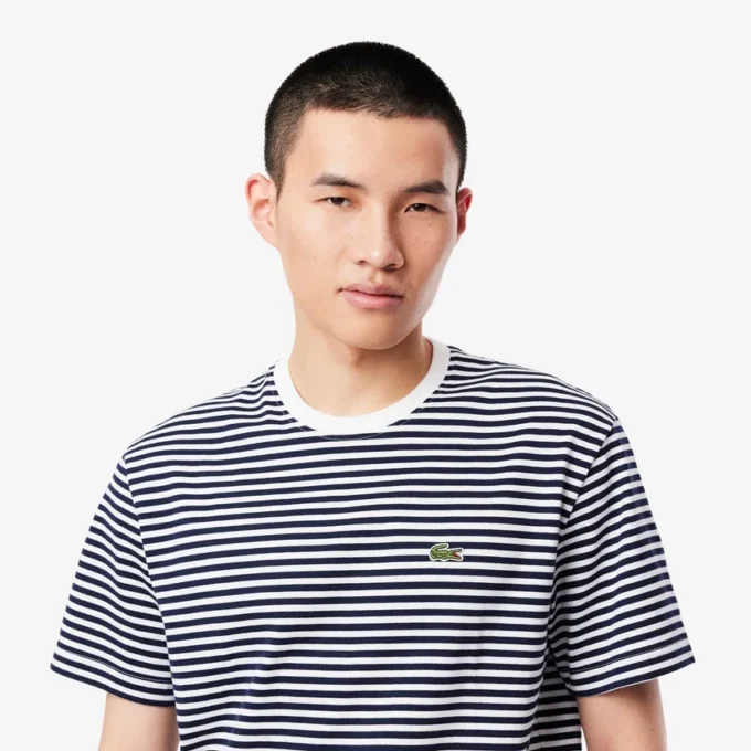 Gestreiftes T-Shirt aus schwerer Baumwolle für Herren