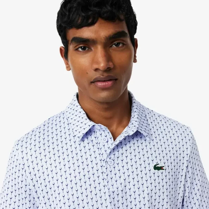 Golf-Poloshirt mit Regular Fit und Aufdruck