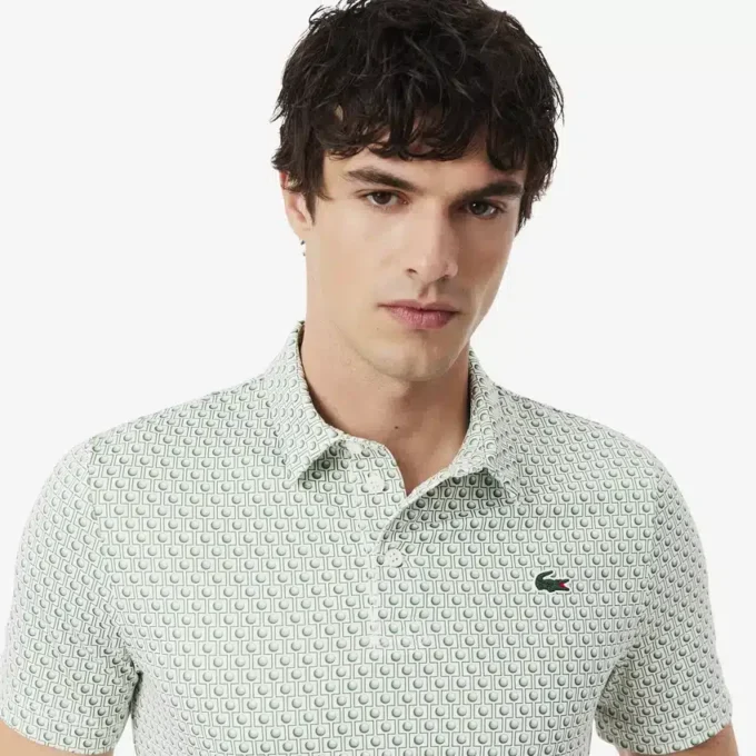 Golf-Poloshirt mit Regular Fit und Aufdruck