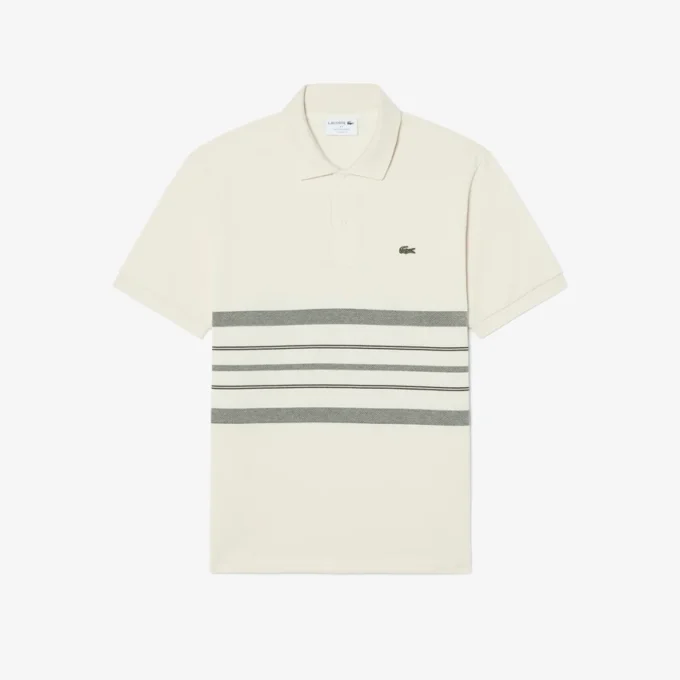 Hergestellt in Frankreich Klassisch geschnittenes gestreiftes Poloshirt