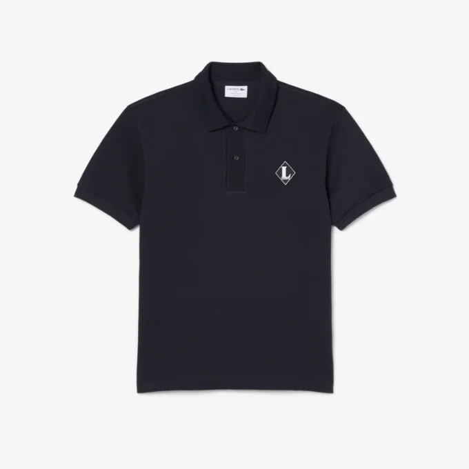 Hergestellt in Frankreich Poloshirt mit klassischer Passform und Emblem