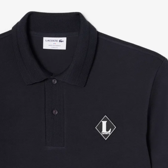 Hergestellt in Frankreich Poloshirt mit klassischer Passform und Emblem