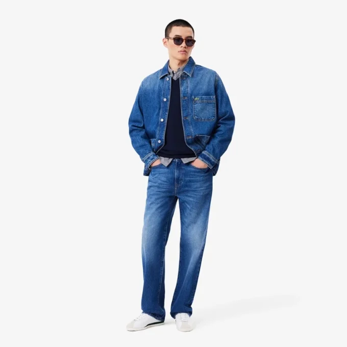 Herren-5-Pocket-Jeans in geradem Schnitt, Indigo