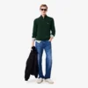 Herren-Baumwollpullover mit Reißverschluss und hohem Kragen